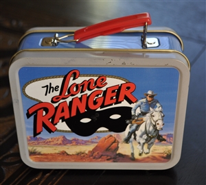 Lone Ranger Mini Tin Lunch Box Cheerios 60th Anniversary 2001 & Box panel insert