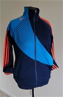 navy blue bright orange adidas predator lethal zones athletic jacket vintage mens outerwear