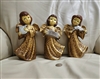 Vintage musicians Angels in gold color gown vintage standing display