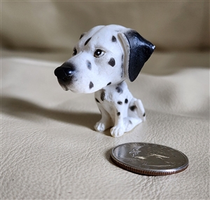 Vintage big head Dalmatian dog miniature desktop toy