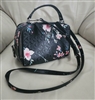 GUESS COSMO black purse floral trim handbag with long shoulder strap elegant accessory