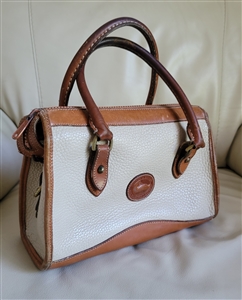 Dooney and Bourke tan and brown leather handbag purse vintage