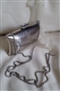La Regale silver tone metal case purse clutch minaudiÃ¨re swoosh design 2007