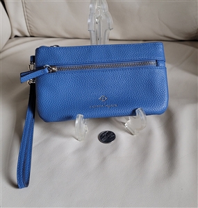 Nanette Lepore blue wristlet wallet elegant design dangle holder