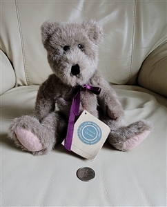 The Boyds Collection brown 11" Teddy Bear gray toy decor with red ribbon