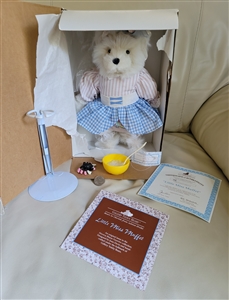 Little Miss Muffet Ashton Drake bear 1995 certification box and colorful outfit collectible