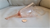 Grapes etched home decor pink glass dinner bell