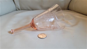 Grapes etched home decor pink glass dinner bell