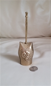 Owl dome handcrafted vintage brass call bell