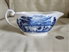 vintage liberty blue staffordshire porcelain gravy boat
