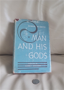 1952 man and his gods book by homer smith with albert einstein foreword