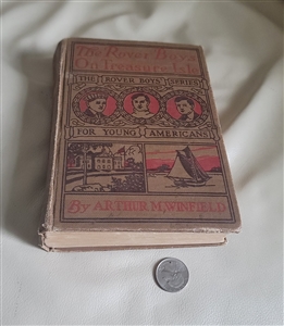 The Rover Boys On Treasure Isle by Arthur Winfield antique book brown hardcover