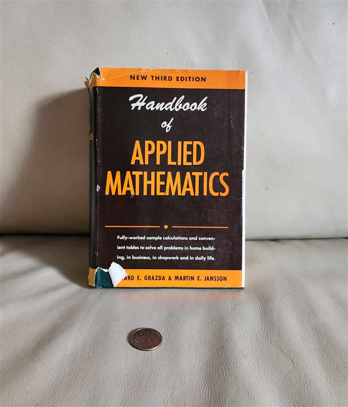 preowned vintage 1961 Handbook of Applied Mathematics Grazda Jansson third edition hardcover reference book with dust jacket