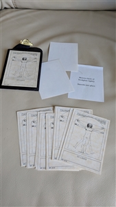 Leonardo Da Vinci Vitruvian Man Ex Libris paper bookplate set of 20 by Nelson Line