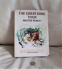 Front cover of the great dane thor nineteen sixty six by Walter Farley hardcover book with dog illustration