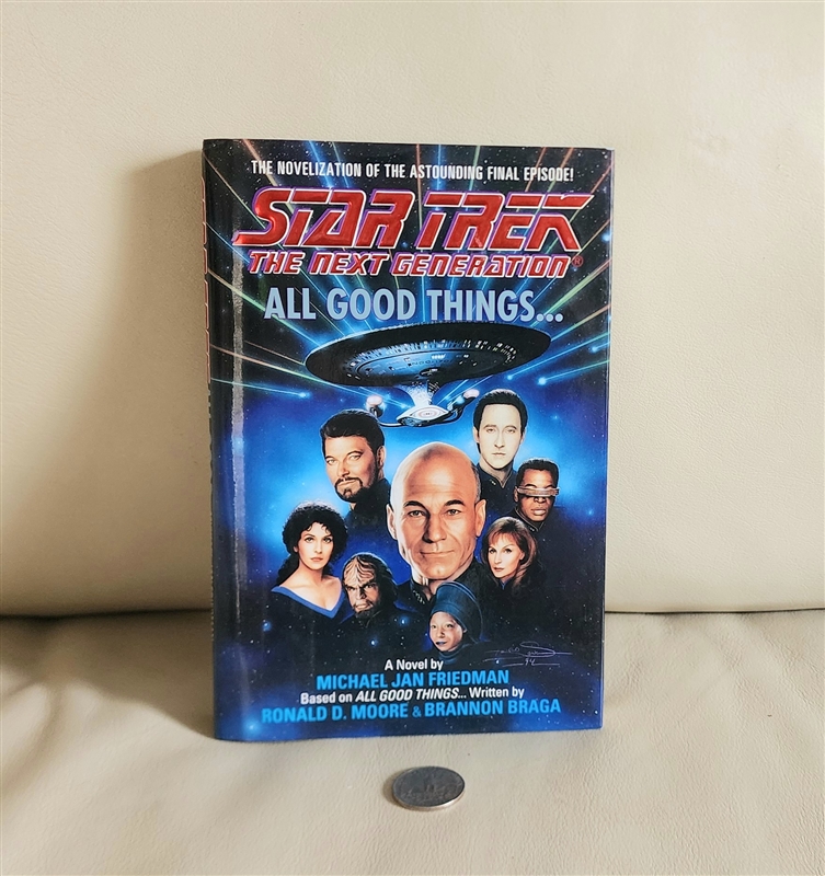 Star Trek The Next Generation All Good Things hardcover book front dust jacket cover 1994