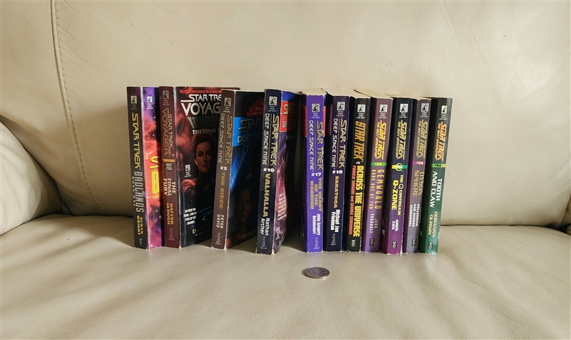 Star Trek 11 sci-fi books lot Pocket Books adventure novels 1993 to 2001