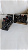 vintage porcelain locomotive bookends desk decor