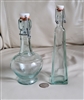 Set of two clear glass small bottles with wire closure soda and storage bottles home decor kitchen accessories.