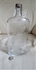 Owens Illinois clear glass wine bottle grapes collectible storage for kitchen and pantry home decor