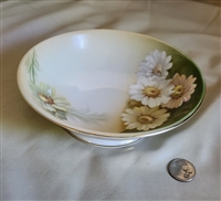 R S Tillowitz Silesia German porcelain floral bowl in brown and white hand painted design