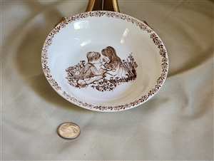 Albert Meakin cereal bowl in brown transferware