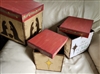 Collectible set of 3 home storage boxes Barrington Studios Limited colorful nesting design set with spiritual decor