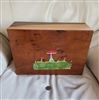 Wooden sewing box storage chest Brazil Mushrooms