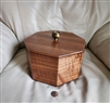 Vintage home decor, Octagonal exotic wood box storage gift idea