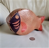 Leather wrapped brown hardcase fish money bank storage home decor life like design