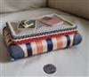 Handcrafted storage chest box needlework fabric