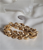 vintage monet gold tone chain link preowned bracelet