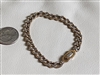1960s Monet textured two tone gold and silver flattened link bracelet