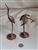 Two brass metal Cranes sculptures home decor