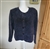 Womens vintage 90s Dress Barn plum blue boucle fuzzy knit cardigan sweater size L