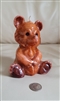Vintage Brown Bear wax candle functional display new old stock unused elegant collectible decor