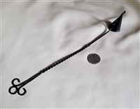 Twisted black wire candle snuffer home decor