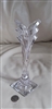 Vintage glass clear crystal elegant candle holder