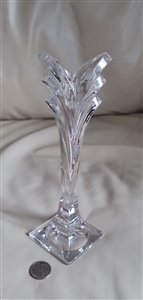 Vintage glass clear crystal elegant candle holder