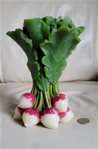 vintage radish bunch shaped wax candle life like design