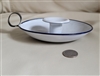 Vintage metal round single candle holder