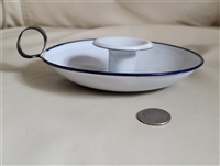 Vintage metal round single candle holder
