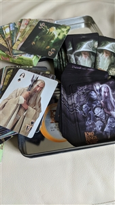 Lord of the Rings Fellowship of the Ring dual playing card decks in metal tin 2001