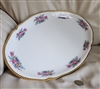 Castleton Bouquet porcelain 16 in oval platter in embossed pattern and floral design