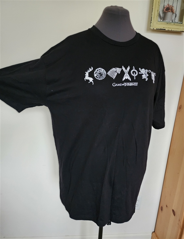 Collectible Games of Thrones 2015 HBO black tshirt sz xxl black and white men shirts