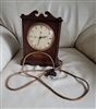 Vintage Warren Telechron wooden electric mantel clock with Roman numerals face