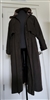 Vintage Fleet Street elegant brown womens hooded long coat microfiber size 12 P