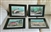 vintage geoff hager salmon and trout wildlife art placemats set of four