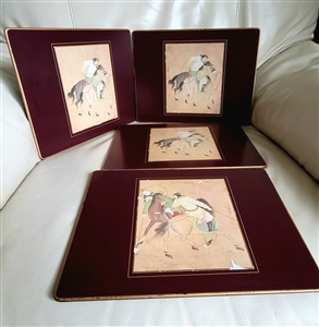 Lady Clare Ferroni placemats with Asian Samurai collectible vintage table setting accessories and rare gifts for any occasion