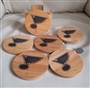 Official NHL St Louis Blues Wooden Coaster Set With Holder